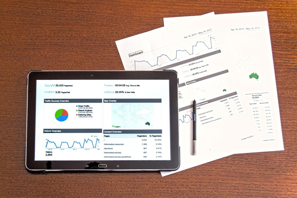 Analisis, grafias, kpi, digital, tablet