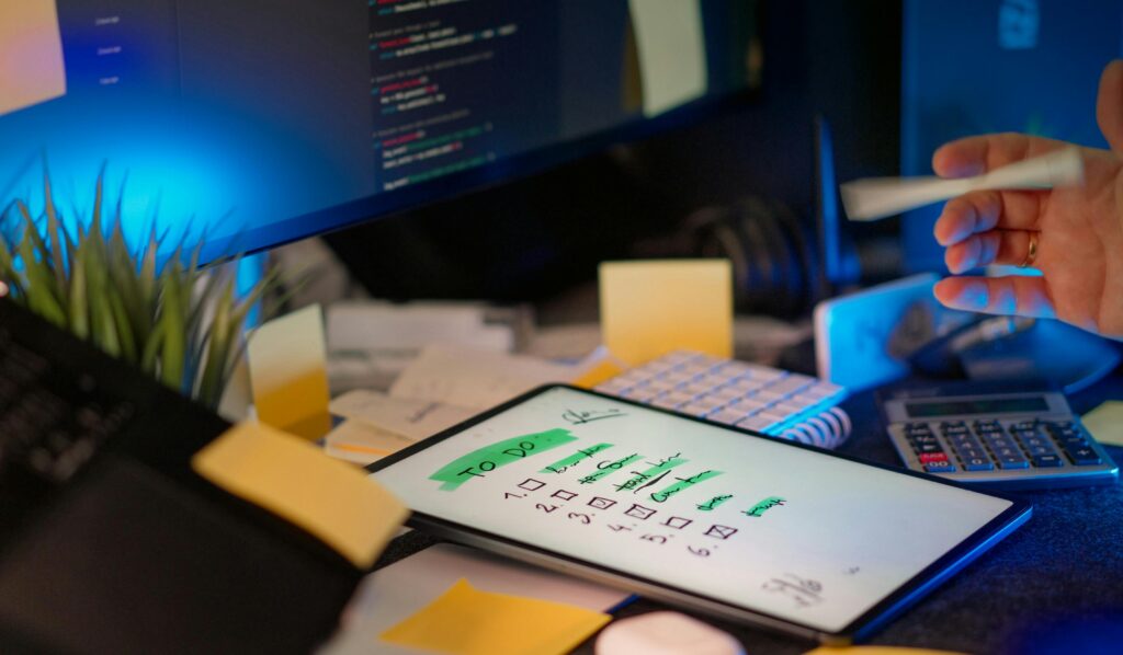 Checklist en una tablet